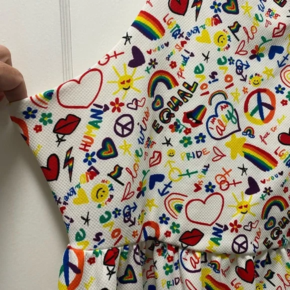 Torrid Rainbow Graphic pride equality Dress - Picture 2 of 8